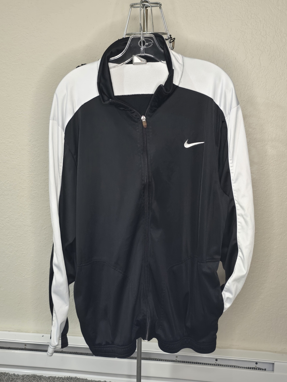 Nike Black & White Lightweight Full-Zip Track Jacket